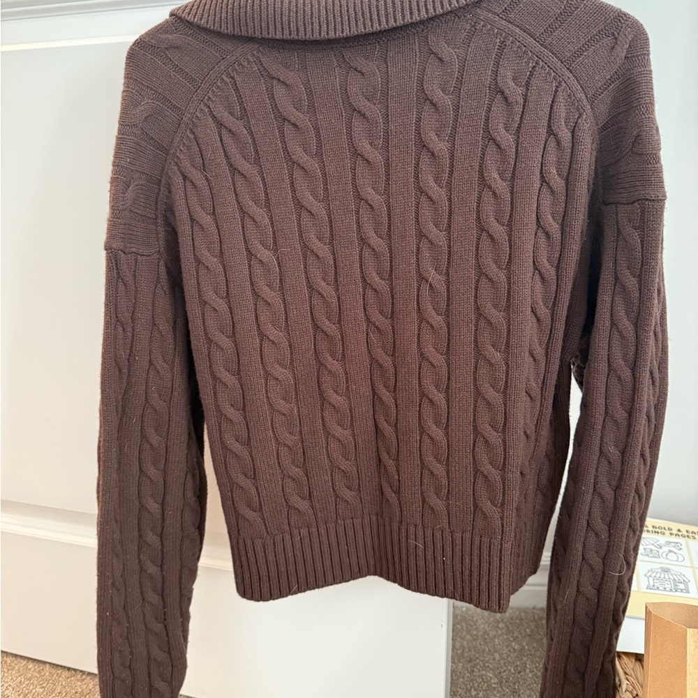 Sunday Best Chocolate Cable Knit Sweater